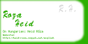 roza heid business card